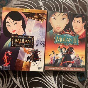 Mulan 1 and 2  Disney DVDs Lot